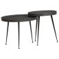 Preview: ARDEBO.de - Couchtisch 2 Stk. Schwarz Holzwerkstoff