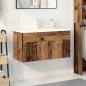 Preview: Waschbeckenunterschrank mit Einbaubecken Altholz-Optik