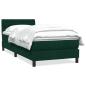 Preview: Boxspringbett mit Matratze Dunkelgrün 80x220 cm Samt