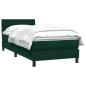 Preview: Boxspringbett mit Matratze Dunkelgrün 80x220 cm Samt