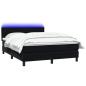 Preview: Boxspringbett mit Matratze & LED Schwarz 160x210 cm Samt