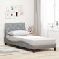 Preview: ARDEBO.de - Bettgestell ohne Matratze Hellgrau 90x190 cm Stoff