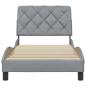 Preview: Bettgestell ohne Matratze Hellgrau 90x190 cm Stoff