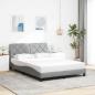 Preview: ARDEBO.de - Bettgestell ohne Matratze Hellgrau 120x200 cm Stoff