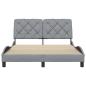 Preview: Bettgestell ohne Matratze Hellgrau 120x200 cm Stoff
