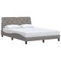 Preview: Bettgestell ohne Matratze Taupe 120x200 cm Stoff