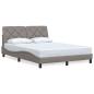 Preview: Bettgestell ohne Matratze Taupe 120x200 cm Stoff