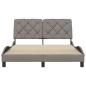 Preview: Bettgestell ohne Matratze Taupe 120x200 cm Stoff