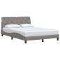 Preview: Bettgestell ohne Matratze Taupe 140x190 cm Stoff