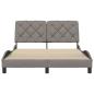 Preview: Bettgestell ohne Matratze Taupe 140x190 cm Stoff