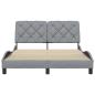 Preview: Bettgestell ohne Matratze Hellgrau 140x200 cm Stoff