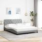 Preview: ARDEBO.de - Bettgestell ohne Matratze Hellgrau 160x200 cm Stoff