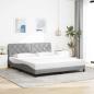 Preview: ARDEBO.de - Bettgestell ohne Matratze Hellgrau 180x200 cm Stoff