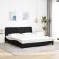 Preview: ARDEBO.de - Bettgestell ohne Matratze Schwarz 180x200 cm Stoff