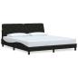 Preview: Bettgestell ohne Matratze Schwarz 180x200 cm Stoff