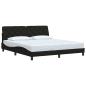 Preview: Bettgestell ohne Matratze Schwarz 180x200 cm Stoff