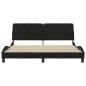 Preview: Bettgestell ohne Matratze Schwarz 180x200 cm Stoff