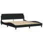 Preview: Bettgestell ohne Matratze Schwarz 180x200 cm Stoff