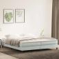 Preview: ARDEBO.de - Boxspringbett ohne Matratze Hellgrau 200x210 cm Samt