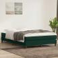 Preview: ARDEBO.de - Boxspringbett ohne Matratze Dunkelgrün 140x220 cm Samt