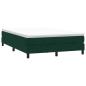 Preview: Boxspringbett ohne Matratze Dunkelgrün 140x220 cm Samt