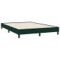 Preview: Boxspringbett ohne Matratze Dunkelgrün 140x220 cm Samt