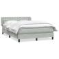 Preview: Boxspringbett mit Matratze Hellgrau 160x210 cm Samt