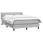 Preview: Boxspringbett mit Matratze Hellgrau 160x210 cm Samt