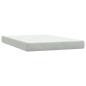Preview: Boxspringbett mit Matratze Hellgrau 160x210 cm Samt