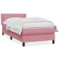 Preview: Boxspringbett mit Matratze Rosa 80x220 cm Samt