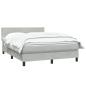Preview: Boxspringbett mit Matratze Hellgrau 160x210 cm Samt