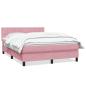 Preview: Boxspringbett mit Matratze Rosa 160x210 cm Samt