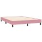 Preview: Boxspringbett mit Matratze Rosa 160x210 cm Samt