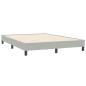 Preview: Boxspringbett mit Matratze Hellgrau 160x210 cm Samt