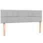 Preview: Boxspringbett mit Matratze Hellgrau 160x210 cm Samt