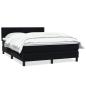 Preview: Boxspringbett mit Matratze Schwarz 160x210 cm Samt