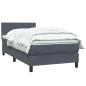 Preview: Boxspringbett mit Matratze Dunkelgrau 80x220 cm Samt