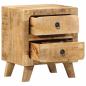 Preview: Nachttisch 2 Stk. 40x32x46 cm Raues Massivholz Mango