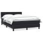 Preview: Boxspringbett mit Matratze Schwarz 160x210 cm Samt