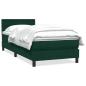Preview: Boxspringbett mit Matratze Dunkelgrün 80x220 cm Samt