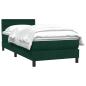 Preview: Boxspringbett mit Matratze Dunkelgrün 80x220 cm Samt
