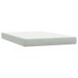 Preview: Boxspringbett mit Matratze Hellgrau 160x210 cm Samt