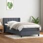 Preview: ARDEBO.de - Boxspringbett mit Matratze Dunkelgrau 80x210 cm Samt