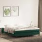 Preview: ARDEBO.de - Boxspringbett ohne Matratze Dunkelgrün 180x220 cm Samt