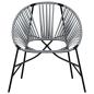 Preview: Gartenstuhl-Set 3-tlg. Schwarz und Hellgrau Poly Rattan