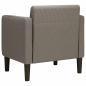 Preview: Sessel mit Armlehnen Hellgrau 54 cm Cordstoff