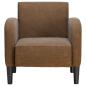 Preview: Sessel mit Armlehnen Braun 54 cm Kunstleder