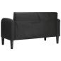 Preview: Zweisitzer-Sofa Schwarz 110 cm Kunstleder