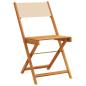 Preview: 3-tlg. Bistro-Set Beige Stoff und Massivholz