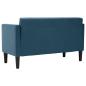 Preview: Zweisitzer-Sofa Blau 111 cm Samt